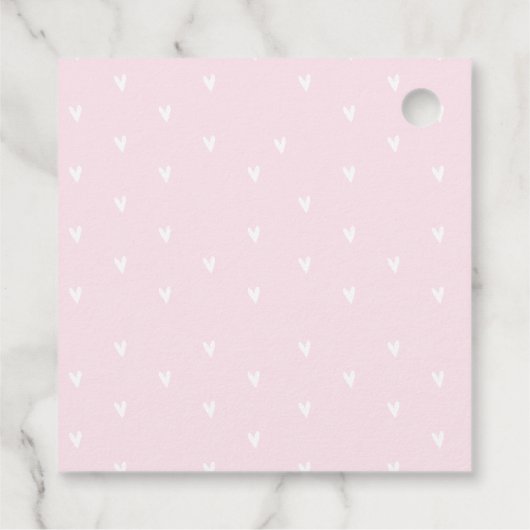 Uil Valentijnse Labels Roze Harten Gift (Achterkant)