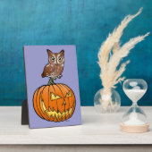 Uil van de Doordringende kreet van Halloween de Oo Fotoplaat (Zijkant)