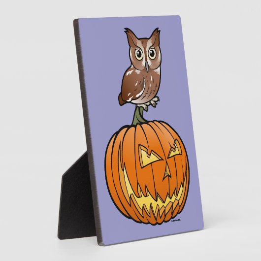 Uil van de Doordringende kreet van Halloween de Oo Fotoplaat (Zijkant)