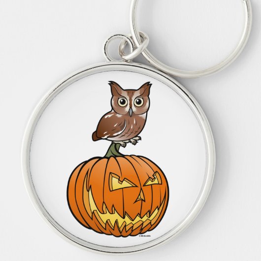 Uil van de Doordringende kreet van Halloween de Sleutelhanger (Voorkant)