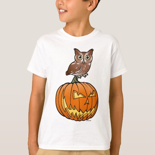 Uil van de Doordringende kreet van Halloween de T-shirt (Voorkant)