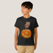 Uil van de Doordringende kreet van Halloween de T-shirt (Voorkant volledig)
