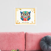 "Uil van wijsheid" Canvas Afdruk (Insitu (Woonkamer))