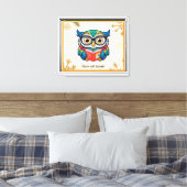 "Uil van wijsheid" Canvas Afdruk (Insitu (Slaapkamer))