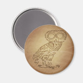 Uil van Wijsheid Grieks Magneet (Voorkant / Achterkant)