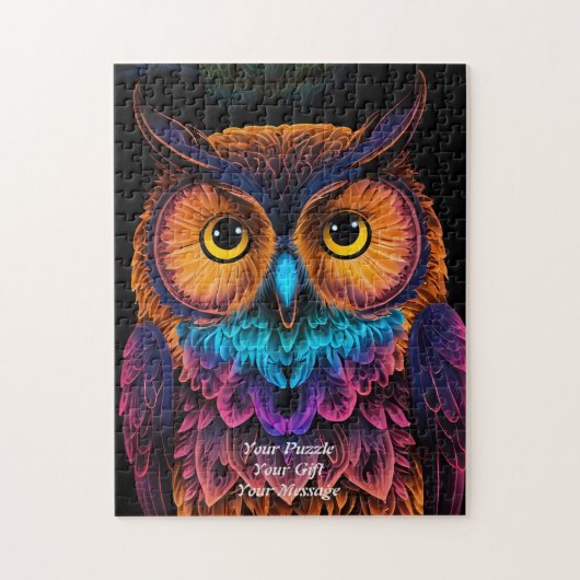 Uil van wijsheid legpuzzel (Verticaal)