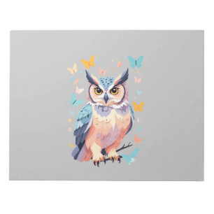 Uil Vector Schilderen Schattig Fun Animal Spelen Notitieblok