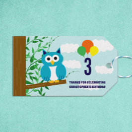 Uil Verjaardag Cadeaulabel