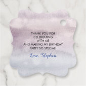 Uil verjaardagsfeestje bedankjes labels (Achterkant)