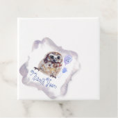 Uil verjaardagsfeestje bedankjes labels (In situ)