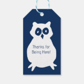 Uil verjaardagsfeestje cadeaulabel (Achterkant)