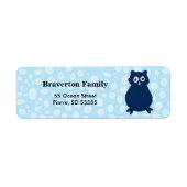 Uil verjaardagsfeestje etiket (Voorkant)