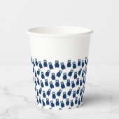 Uil verjaardagsfeestje papieren bekers (Achterkant)