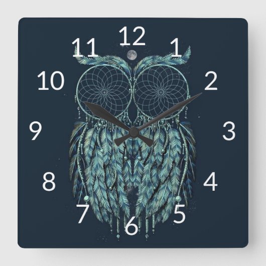 Uil Vierkante Klok (Voorkant)