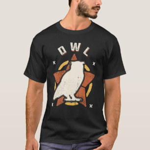 Uil Vintage Retro Klassiek Dier T-shirt