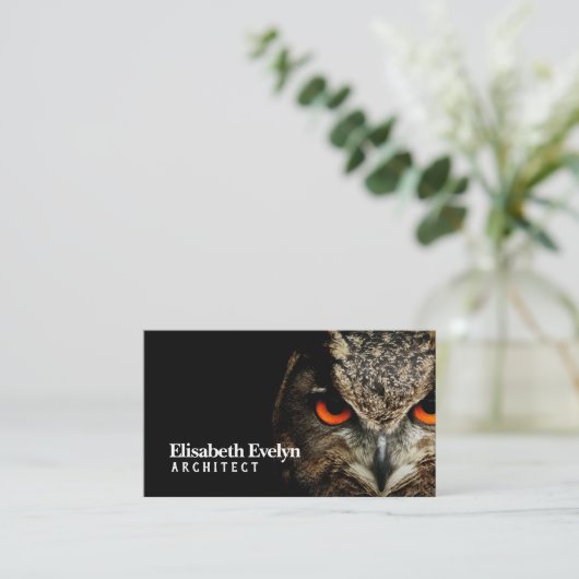 Uil Visitekaartje (Staand voorkant)