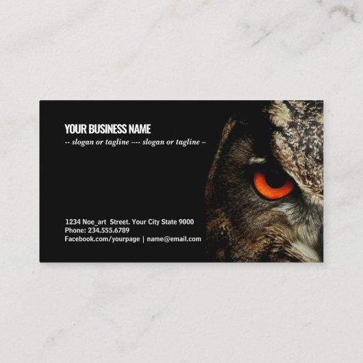 Uil Visitekaartje (Achterkant)