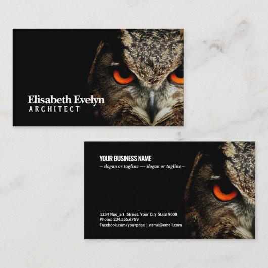 Uil Visitekaartje (Voorkant / Achterkant)