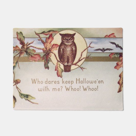 Uil Vleermuis Herfst Kleur Bladeren Blad Deurmat (Voorkant)