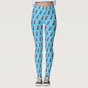 Uil Vliegen met Hartballonnen in Parijs Leggings