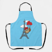 Uil Vliegen met Hartballonnen in Parijs Schort (Voorkant)