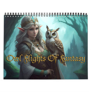 Uil vluchten van Fantasy Kalender