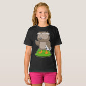 Uil Voetballer Voetbal T-shirt (Voorkant volledig)