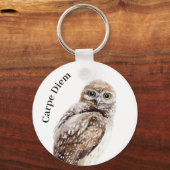 Uil vogel Carpe Diem Sleutelhanger (Voorkant)