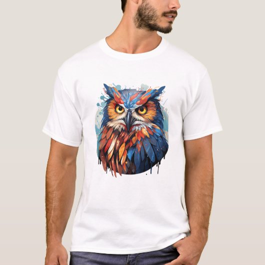 Uil Vogel Dier Wereld Wildlife Beauty Ontdekking T-shirt (Voorkant)