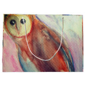 Uil vogel kunst groot cadeauzakje (Achterkant)