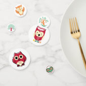 Uil vogel tafel confetti (Groep)