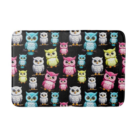 Uil Vogels Cute Ontwerp  Badmat (Voorkant)