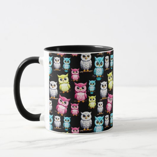 Uil Vogels Cute Ontwerp Mok (Links)