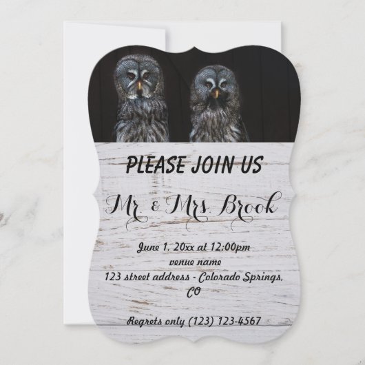 Uil Vogels Liefde Takken Bestemming Bestemming's Kaart (Voorkant)