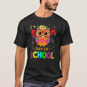 Uil voor 100ste dag van school onderwijzer t-shirt