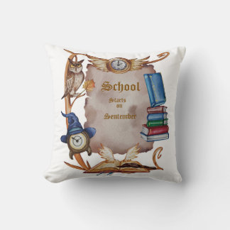 uil voor terug naar school kussen