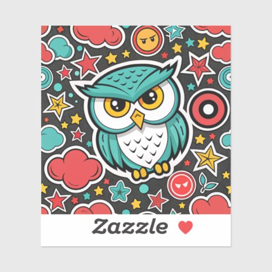 Uil vraagt zich af sticker (Vel)
