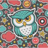 Uil vraagt zich af sticker (Voorkant)