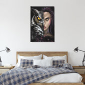 Uil Vrouw Canvas Print (Insitu (Slaapkamer))