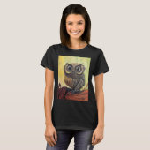 Uil Vrouwen Bella+Canvas Jersey V-hals T-shirt (Voorkant volledig)