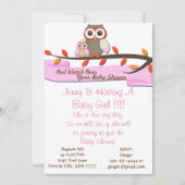 Uil Watch Over Baby shower Verjaardagsfeestje Uitn Kaart (Voorkant)