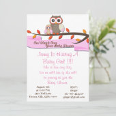 Uil Watch Over Baby shower Verjaardagsfeestje Uitn Kaart (Staand voorkant)