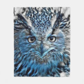 Uil wees hier warm in fleece deken (Voorkant)