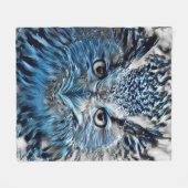 Uil wees hier warm in fleece deken (Voorkant (Horizontaal))