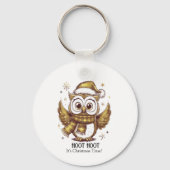 Uil Wees thuis voor Kerstmis Sleutelhanger (Achterkant)