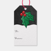 Uil Wens je een vrolijk kerstfeest Cadeaulabel (Achterkant)