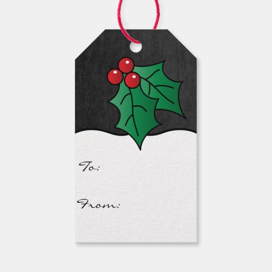 Uil Wens je een vrolijk kerstfeest Cadeaulabel (Achterkant)