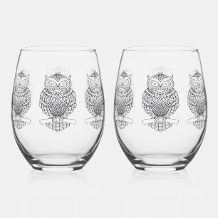 Uil - Wijn Glas