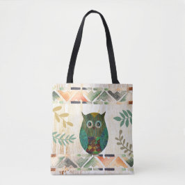 Uil Wijsheid Tribal Motif Tote Bag