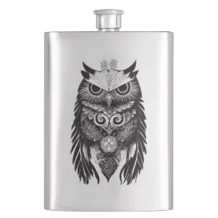Uil Wild Animal Natuur Illustratie Art Tattoo Flacon